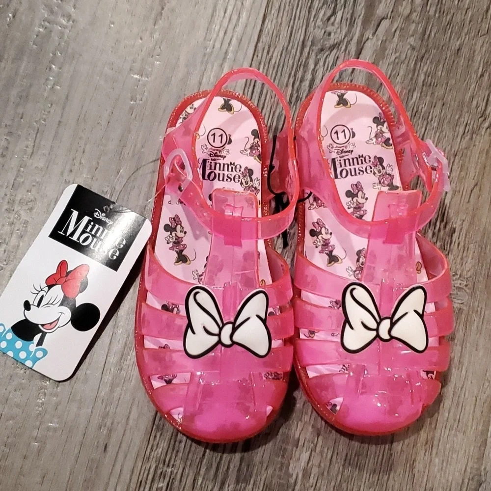 HOST PICK Disney Minnie Mouse Bow Closed Toe Sandals Size 11